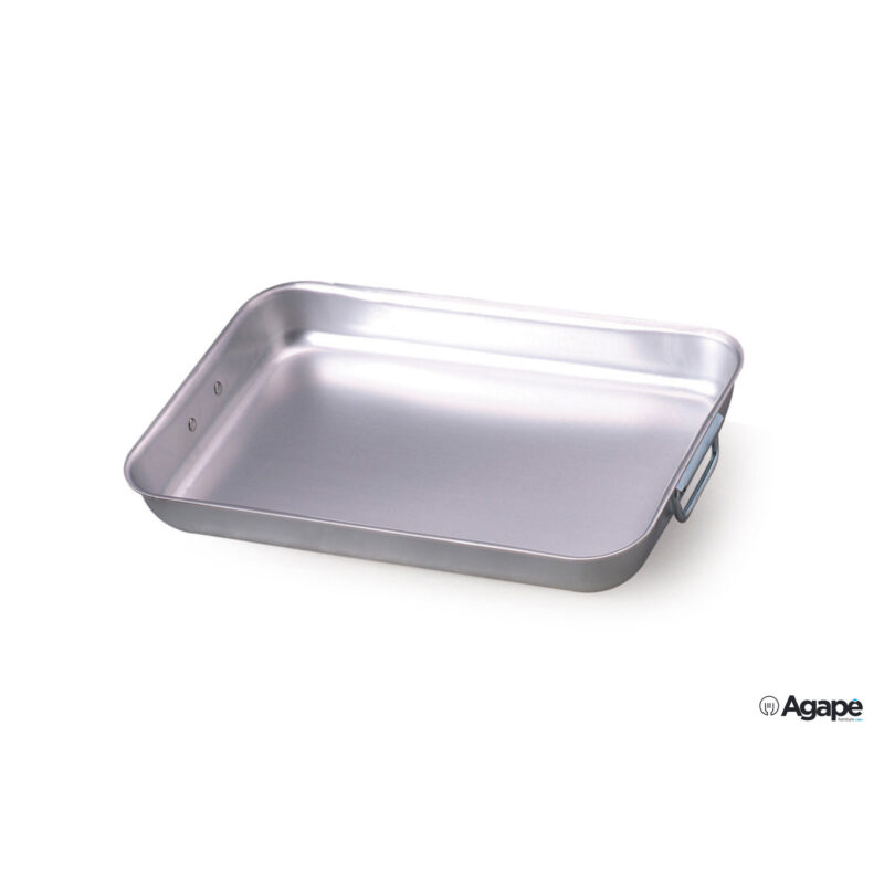 Rostiera Rettangolare 3 Mm Angoli Tondi Con Maniglie Snodate Inox 55X36 H 10