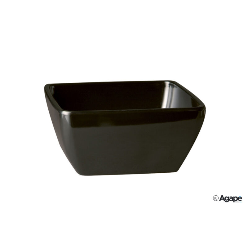 Pure-Coppetta Quadra Melamina Nera Infrangibile Cm.12,5X12,5 H.6,5 -50∞ - 70∞C 83467