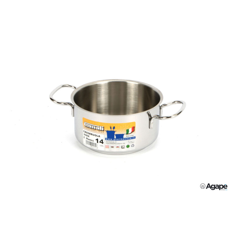 Realterm-Casseruola Alta 2 Manici Cm.14 C214