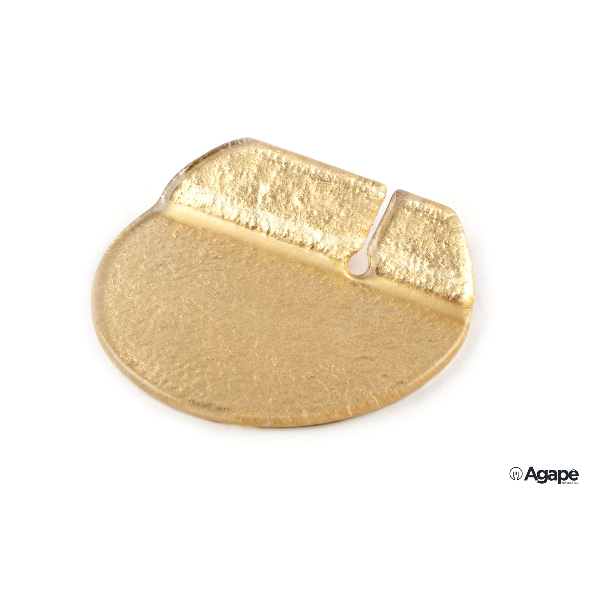 ROUND-POGGIAPOSATE-ORO-FOGLIA-CM-10_22990_XIAG Round - Poggiaposate Oro Foglia Cm 10 - immagine 1