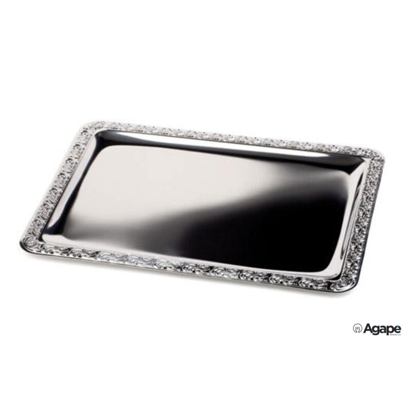 Schoner Essen-Vassoio Da Servizio 42X31 H1 Inox