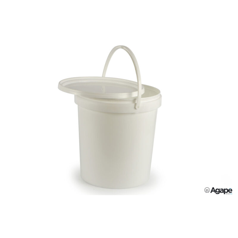 Secchio Alimenti Con Coperchio Polipropilene Lt.22,8 Bianco