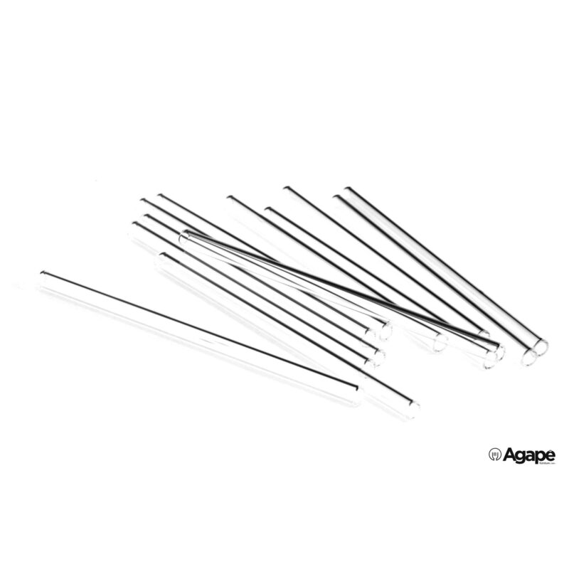 Set 12 Cannucce Vetro Trasparente Schoot 21 Cm D.10 33916