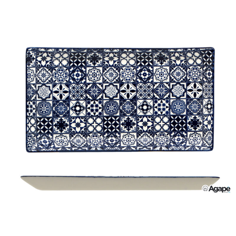 Sintra Blue-Piatto Rettangolare Cm.28,5X16 Rh4414L-Js106D