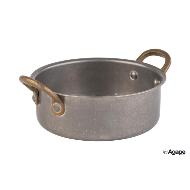 Snackholder- Mini Casseruola Inox Cm 14 H 5 Lt 0,55 Effetto Rame