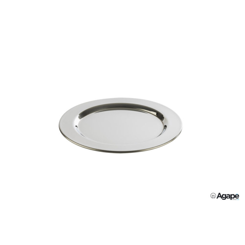 Set 6 Pz. Sottobicchiere Tondo Cm 12 In Acciaio Inox 18/10 Lucido, Bordo Arrotondato 35912