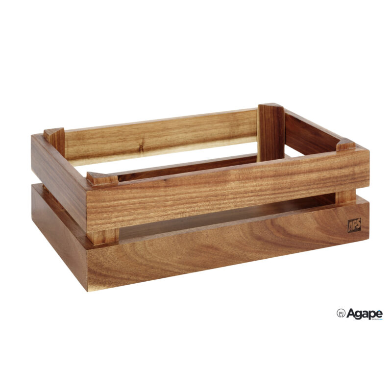 Superbox-Cassetta In Legno D'Acacia Cm.29X18,5 H.10,5 Adatta A Gn 1/4 11622