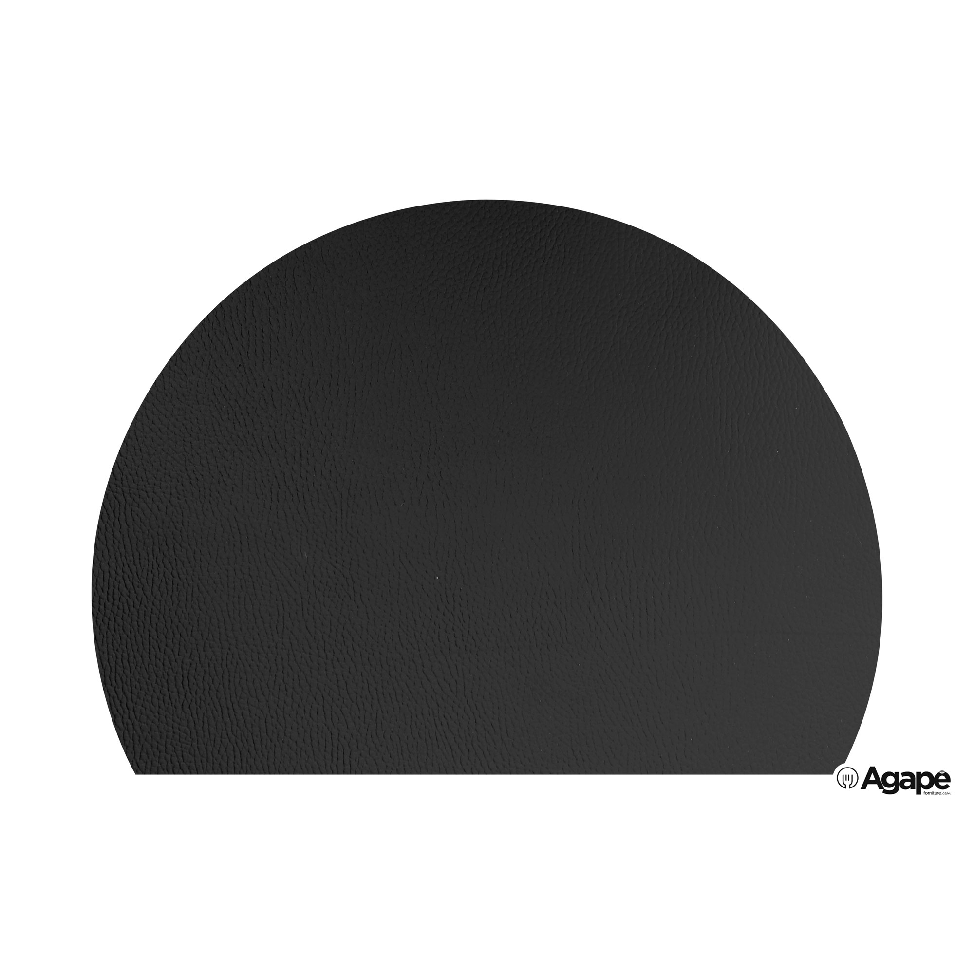TOVAGLIETTA-ECOCUOIO-SEMICERCHIO-42-NERO_23615_ANEG Tovaglietta In Ecocuoio Rigenerato Semicerchio Cm.42 Nero - immagine 1