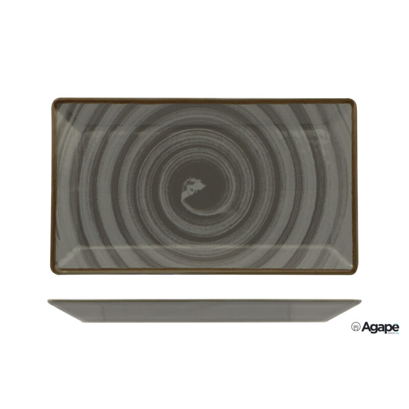 Vortex Grigio - Kimi Piatto Rettangolare Cm29X17,5