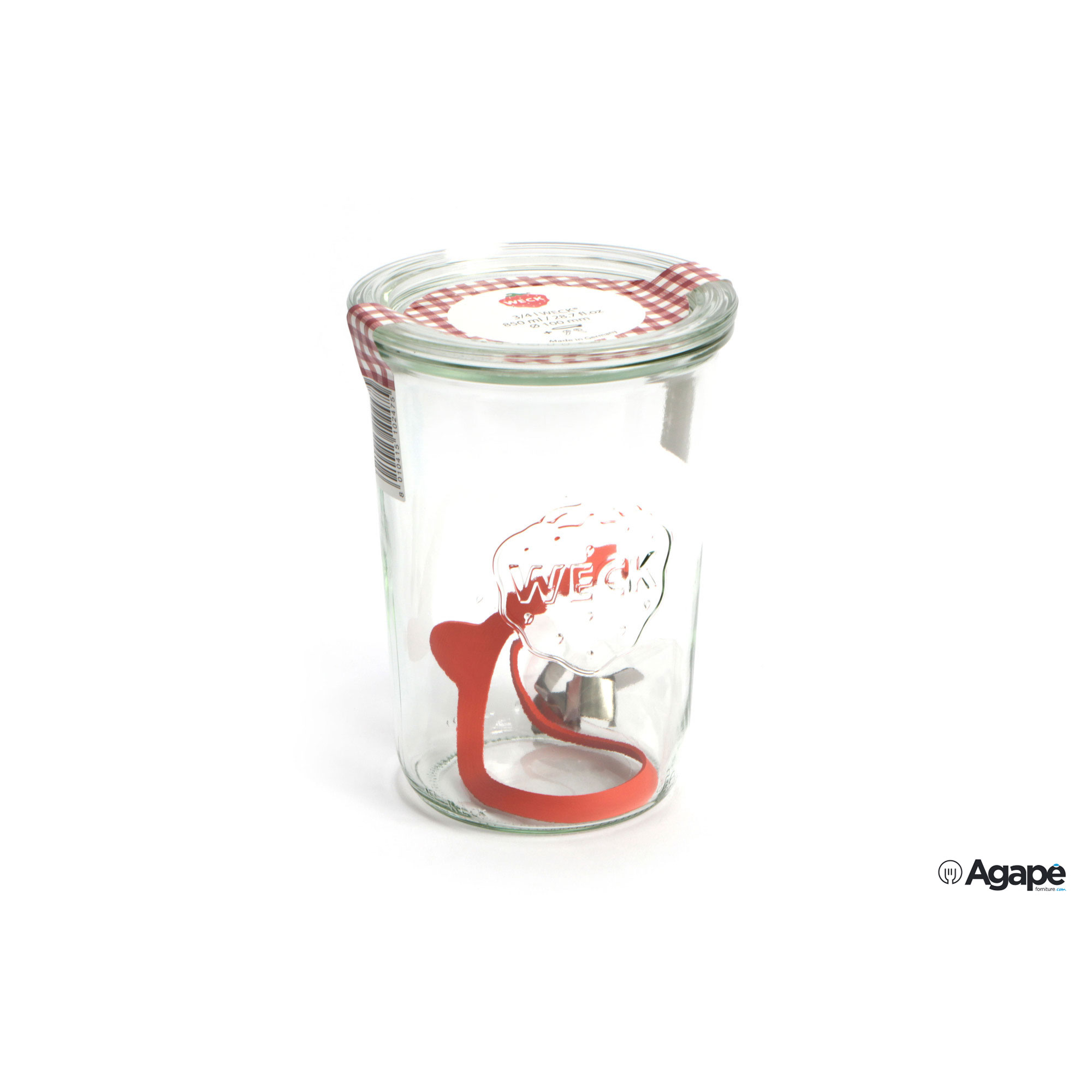 WECK-R-CIL-VASETTO-ML.850-COP.100-743-19283_72301_JAIG Weck R Cilindrico - Vasetto Ml.850 Con Coperchio Mm100 - 19283 - immagine 1